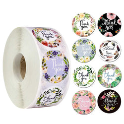 500pcs Round Pink Flowers Pattern Thank You Stickers Seal Labels Christmas Stickers School Teacher Reward Stationery Sticker (ONLINE ORDER ONLY)
