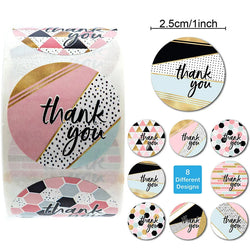 500pcs Round Pink Flowers Pattern Thank You Stickers Seal Labels Christmas Stickers School Teacher Reward Stationery Sticker (ONLINE ORDER ONLY)