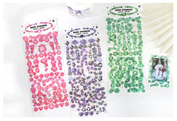 Laser Jewelry beaded Stickers Hand Account DIY Album Stick Label Decoration Scrapbooking Material Sticker Kawaii Stationery (ONLINE ORDER ONLY)