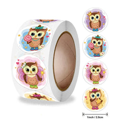Zoo Animals Stickers For Kids Classic Toys StickerSchool Teacher Reward Sticker 4 Designs Pattern Owl (ONLINE ORDER ONLY)