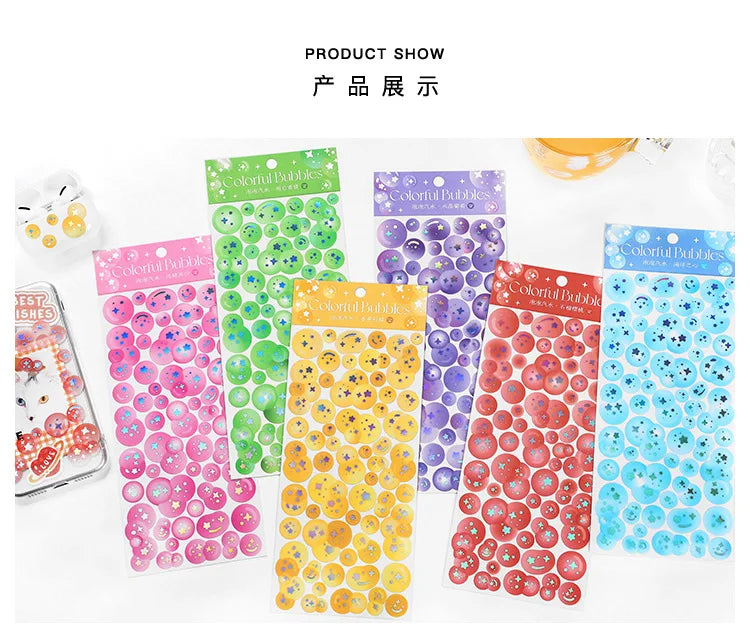 Bubble Soda Series Series Stickers Scrapbooking Decorative Sticker Korean DIY Diary Album Stick Label Kawaii Stationery (ONLINE ORDER ONLY)