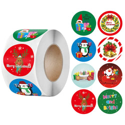100-500Pcs Candy Bags Box Sticker Gift Sealing Christmas Sticker Thank You Love Wedding Birthday Cookie Bag Kraft Paper Sticker (Online Order Only)