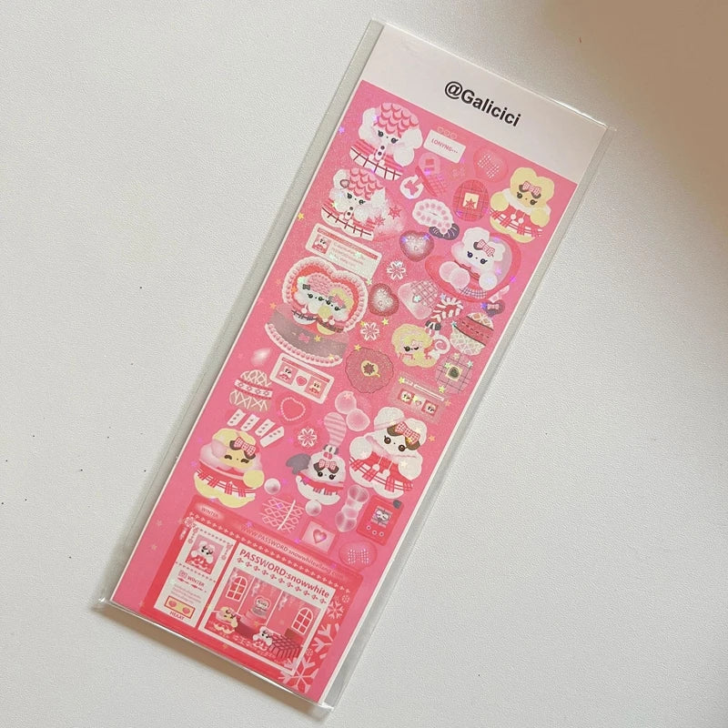 1pcs Kawaii Animals Laser Stickers Scrapbooking Decorative Cute Sticker Korean DIY Diary Album Stick Label School Stationery (Online Order Only)