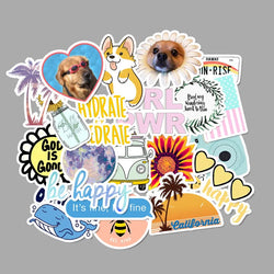 35/50/75PCS Cartoon Simple VSCO Girls Kawaii Stickers For Chidren Toy Waterproof Sticker to DIY Laptop Bicycle Helmet Car Decals (Online Order Only)