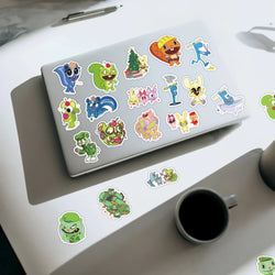10/30/50pcs   New Happy Tree Friends Graffiti Stickers Cool Helmet Classic Window Wall Water Cup Trolley Popular Luggage Compart (ONLINE ORDER ONLY)