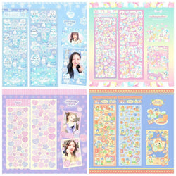 1pcs Kawaii Animals Laser Stickers Scrapbooking Decorative Cute Sticker Korean DIY Diary Album Stick Label School Stationery (Online Order Only)