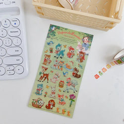 Ins Kawaii Retro Girl Sticker Scrapbooking Decorative Sticker DIY Diary Album Stick Label Korean Stationery (ONLINE ORDER ONLY)