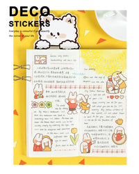 40Pcs/lot Kawaii Crimp Animal Series Decoration Sticker DIY Scrapbooking Label Diary Album Sticker Escolar Cute Stationery Gift (Online Order Only)