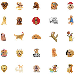 10/30/50PCS Golden Retriever Dog Stickers Cartoon DIY Bike Travel Luggage Laptop Kid Toys Classic Toy Decals Graffiti Sticker F3 (Online Order Only)