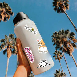 50pcs Cartoon Vsco Girls Simple Fresh Sticker For WaterBottle Suitcase Decals Skateboarding Motorcycle Children Gift Stickers (ONLINE ORDER ONLY)