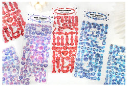 Laser Jewelry beaded Stickers Hand Account DIY Album Stick Label Decoration Scrapbooking Material Sticker Kawaii Stationery (ONLINE ORDER ONLY)