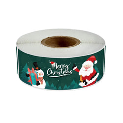 120pcs/roll Merry Christmas Stickers Cute Santa Claus Xmas Tree Thank You Labels For Gift Box Present Sealing Package Decoration (Online Order Only)