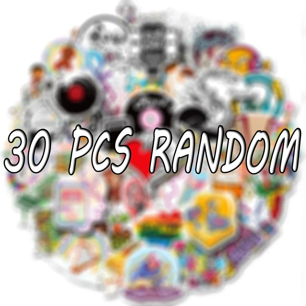 Kawaii Rock Band Stickers for Guitar, Laptop, Luggage, Skateboard - 10/30/50PCS (Online Order Only)