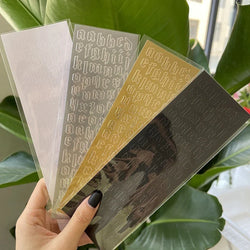 Stamping Gold Silver lrregular Letters Stickers Korea Ins Hand Account Photo Album DIY Deco Material Sticker Stationery (ONLINE ORDER ONLY)