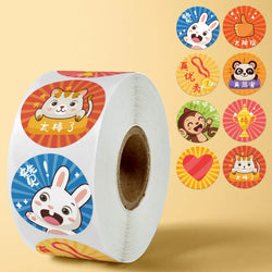 100-500Pcs Cute Cartoon Animals Label Stickers for Child Gift Card Party Birthday Package Reward stationery stickers (ONLINE ORDER ONLY)