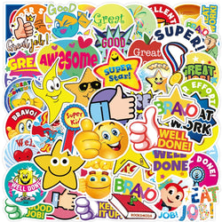 Mother Teacher Reward Stickers Waterproof Decals for Laptop Guitar Luggage Phone Kid Toys (Online Order Only)