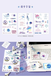 6 Sheets Enjoy Happy Time Series Stickers Scrapbooking Decorative Sticker Korean DIY Diary Album Stick Label Kawaii Stationery (ONLINE ORDER ONLY)