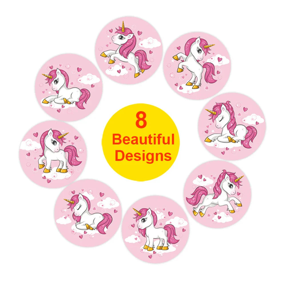100-500pcs  Animal Unicorn Sticker kids Reward Sticker Gift Decoration Label Teacher Encouragement Student Stationery Stickers (ONLINE ORDER ONLY)