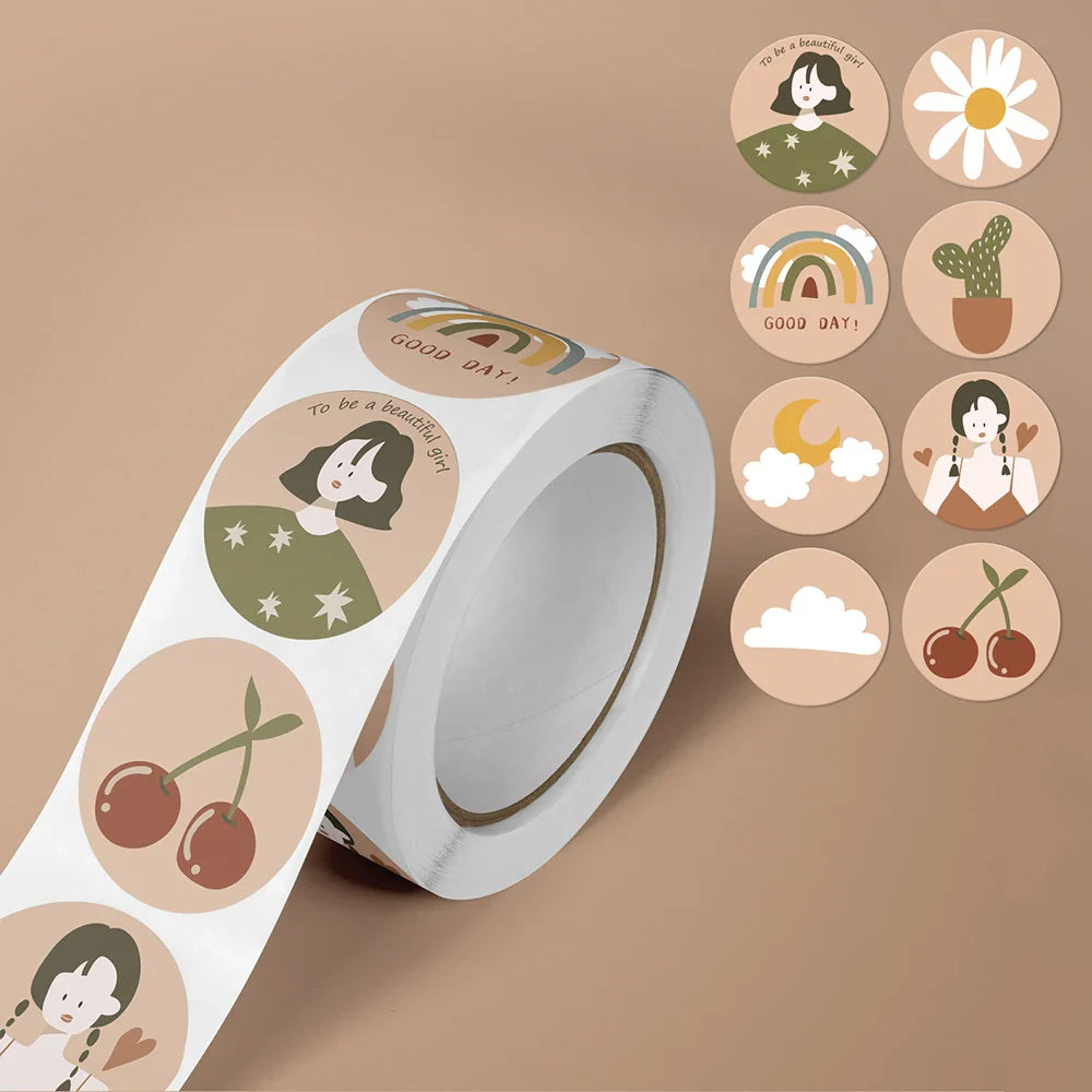 100-500PCS Cute Toy Game Sticker Cartoon Animal Children Sticker Label Thank You DIY Gift Sealing Label Decoration Supplies (Online Order Only)