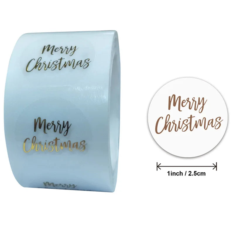 100-500pcs Christmas Sticker Cartoon Christmas Tree Santa Claus Paper Label Merry Christmas Cute Stickers Stationery Stickers (ONLINE ORDER ONLY)