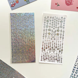 Ins Butterfly Star Moon Chain Laser Sticker Scrapbooking Decorative Sticker DIY Diary Album Stick Label Kawaii Stationery (ONLINE ORDER ONLY)