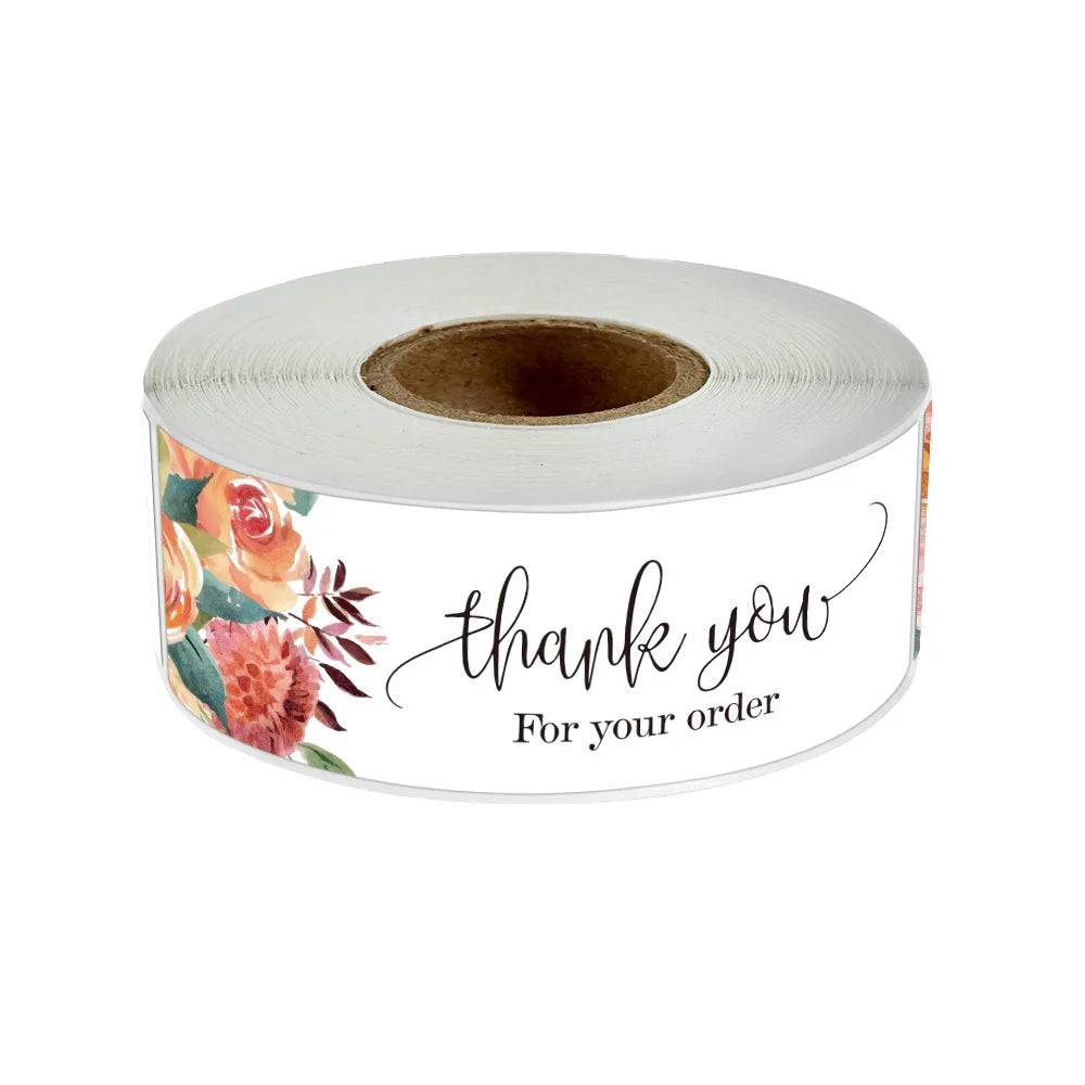 120pcs/roll Merry Christmas Stickers Cute Santa Claus Xmas Tree Thank You Labels For Gift Box Present Sealing Package Decoration (Online Order Only)