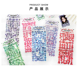 Laser Jewelry beaded Stickers Hand Account DIY Album Stick Label Decoration Scrapbooking Material Sticker Kawaii Stationery (ONLINE ORDER ONLY)