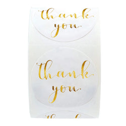 100-500pcs Round Clear Merry Christmas Stickers Thank You Card Box Package Label Sealing Stickers Wedding Decor Stationery (ONLINE ORDER ONLY)
