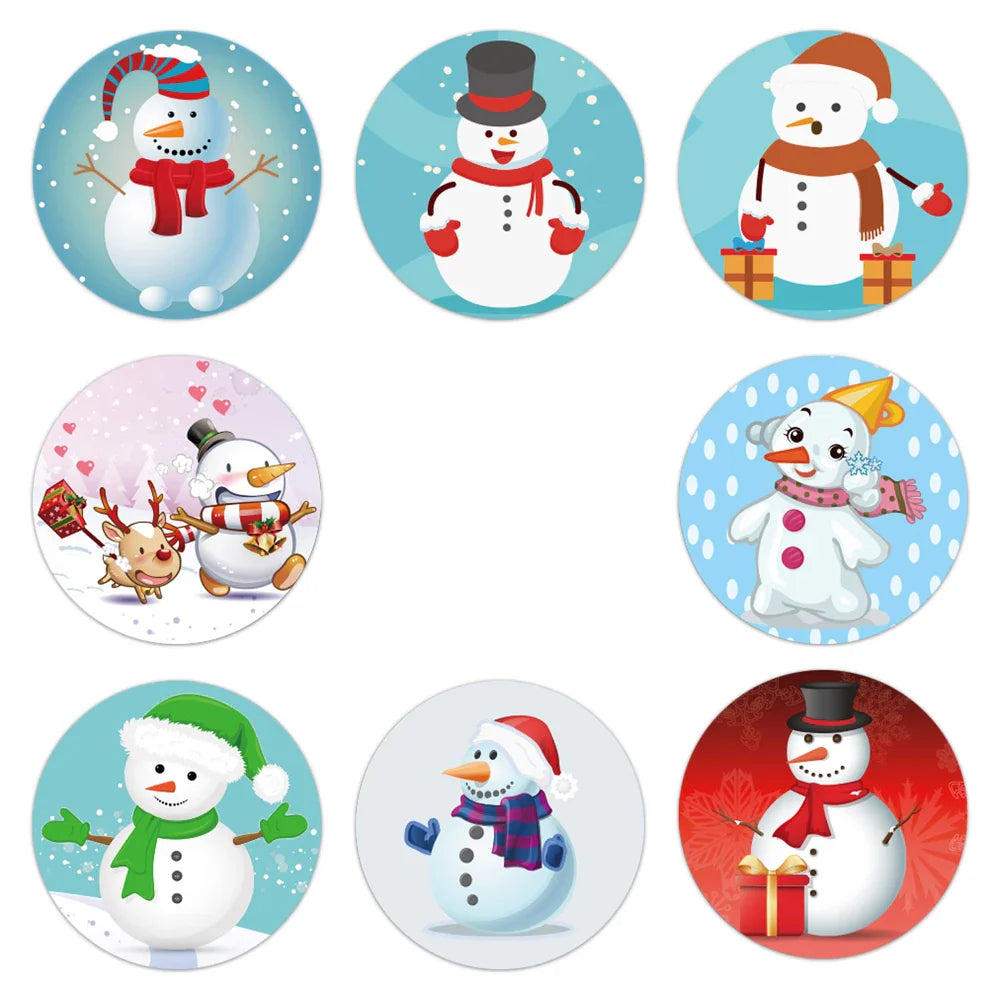 Christmas Sticker Cartoon Christmas Tree Santa Claus Design Paper Label Merry Christmas Cute Stickers Stationery Stickers (ONLINE ORDER ONLY)