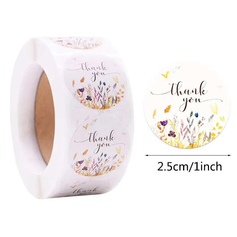 500 Labels Per Roll Thank You Sticker For Seal Label Scrapbooking Christmas Sticke Decoration Sticker Stationery Sticker (ONLINE ORDER ONLY)
