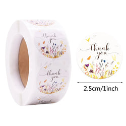 500 Labels Per Roll Thank You Sticker For Seal Label Scrapbooking Christmas Sticke Decoration Sticker Stationery Sticker (ONLINE ORDER ONLY)