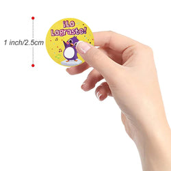 100-500pcs Spanish Reward Stickers Encouragement Sticker Roll For Kids Motivational Stickers With Cute Animals For Students (ONLINE ORDER ONLY)