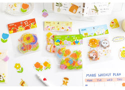 30Pcs/lot Flower Small World Series Stickers Scrapbooking Decorative Sticker DIY Diary Album Stick Label Kawaii Stationery (ONLINE ORDER ONLY)