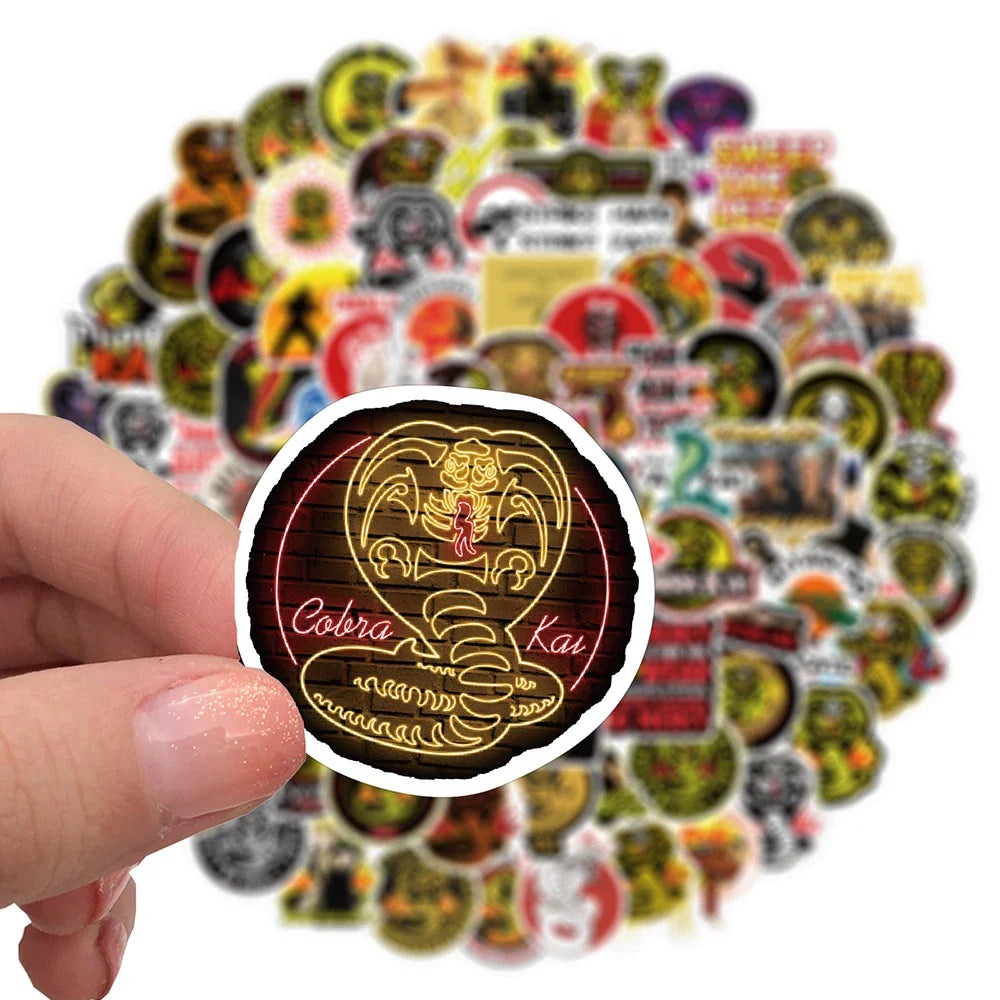 10/50/100PCS TV Show Cobra Kai Stickers Motorcycle Luggage Phone Guitar Skateboard Cool Graffiti Sticker Decal Kid Classic Toys (ONLINE ORDER ONLY)