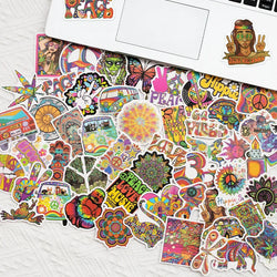10/30/50PCS Hippie Art Sticker Psychedelic For Suitcase Notebook Skateboard Fridge Laptop Classic Toy Decals Graffiti Sticker F3 (ONLINE ORDER ONLY)