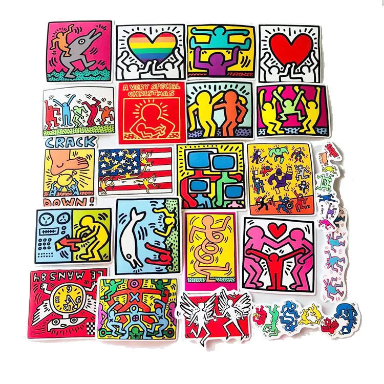 Cartoon Abstract Art Graffiti Stickers - 10/30/50pcs for Helmets & Pencil Cases (Online Order Only)