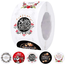 100-500Pcs Merry Christmas Stickers Christmas Theme Seal Labels Stickers For DIY Gift Baking Package Envelope Stationery Decor (ONLINE ORDER ONLY)