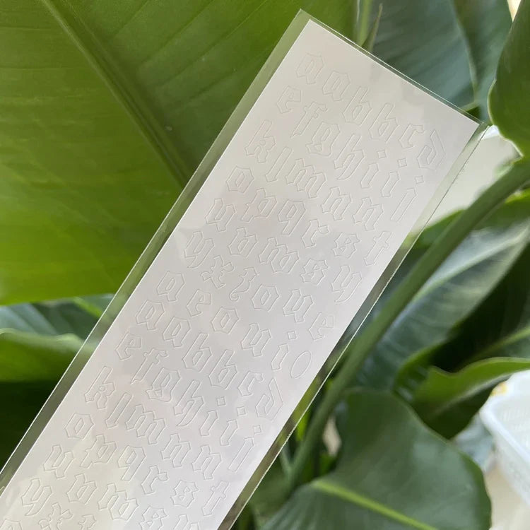 Stamping Gold Silver lrregular Letters Stickers Korea Ins Hand Account Photo Album DIY Deco Material Sticker Stationery (ONLINE ORDER ONLY)