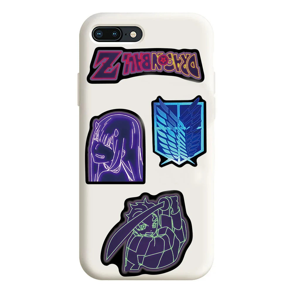 10/30/50PCS Neon Light Anime Stickers Mix Jujutsu Kaisen Hunter×Hunter Stickers DIY Car Phone Laptop Bike Toy Sticker for Kids (Online Order Only)
