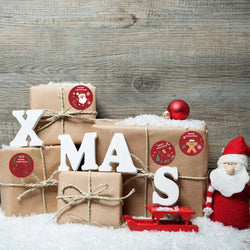 100-500Pcs New Merry Christmas Stickers Gift Packaging Seal Labels for New year decor, Greeting cards, Candy bags Stickers (ONLINE ORDER ONLY)