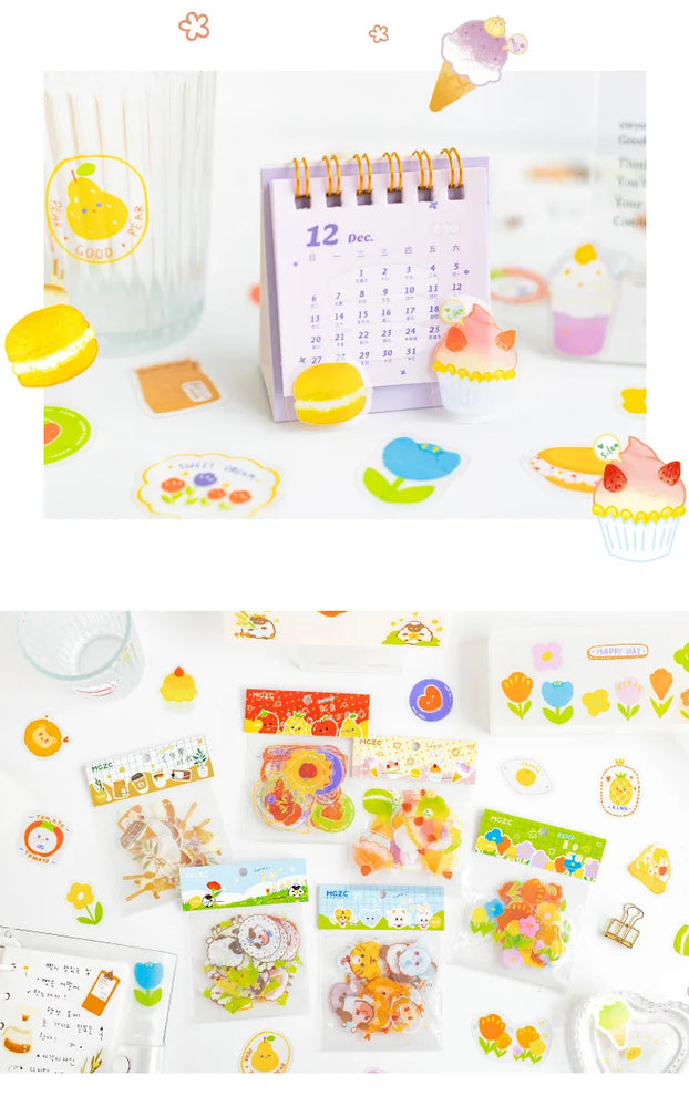30Pcs/lot Flower Small World Series Stickers Scrapbooking Decorative Sticker DIY Diary Album Stick Label Kawaii Stationery (ONLINE ORDER ONLY)