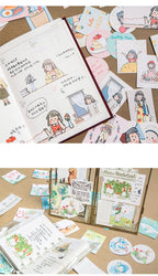 60Pcs/lot Retro Sweet Girl Stickers Scrapbooking Decorative Sticker DIY Diary Album Stick Label Kawaii Stationery (ONLINE ORDER ONLY)