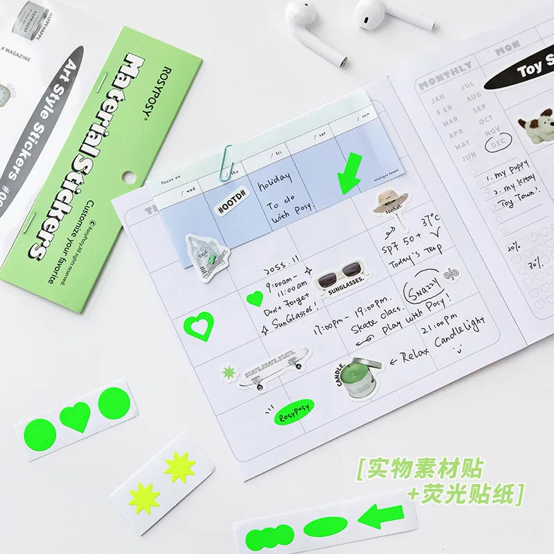 17Pcs Cute Animal Sticker ins DIY Decoration Ablum Diary Scrapbooking Journal Adhesive Sticker Stationery Art Crafts (ONLINE ORDER ONLY)