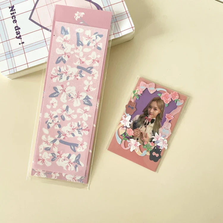 Beautiful Lily Flower Sticker Idol Card DIY Scrapbooking Decorative Sticker DIY Diary Album Stick Label Korean Kawaii Stationery (Online Order Only)