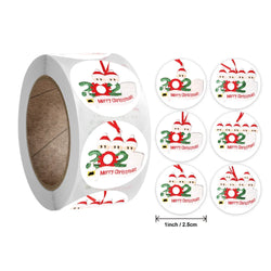 100-500Pcs Merry Christmas Santa Claus Sticker 1inch Decor DIY Wrapping Gift Decoration Xmas Kids Thank You Seal Label (ONLINE ORDER ONLY)