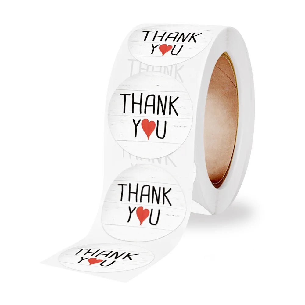 500pcs Labels 1inch Thank You Stickers For Wedding Pretty Gift Cards Envelope Sealing Label Stickers (ONLINE ORDER ONLY)