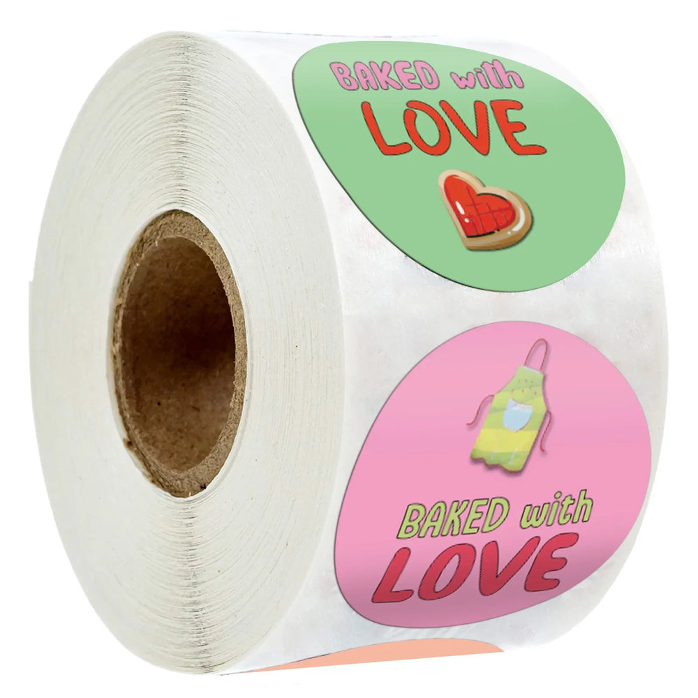 100-500pcs Love Shaped Label Sticker Scrapbooking Gift Packaging Seal Birthday Party Wedding Supply Stationery Sticker (Online Order Only)