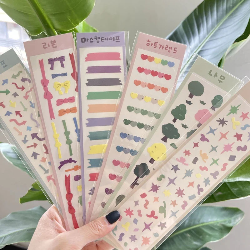 Fresh Simple Laser Sticker Idol Card DIY Material Scrapbooking Decorative Sticker Diary Album Stick Label Korean Stationery (ONLINE ORDER ONLY)