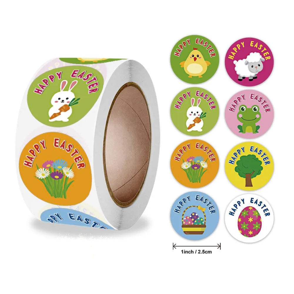 2024New Sticker Animals Reward Sticker For Kids Cute Pattern School Teacher Supplies 500pcs/roll 1 Inch Kawaii Encourage Sticker (ONLINE ORDER ONLY)