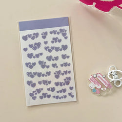 Korean ins Hot Stamping Love Ribbon Stickers Hand Account Decor DIY Collage Material Stationery Sticker Diary Album Decoration (ONLINE ORDER ONLY)